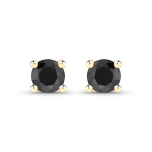 Black Diamond Stud Earrings